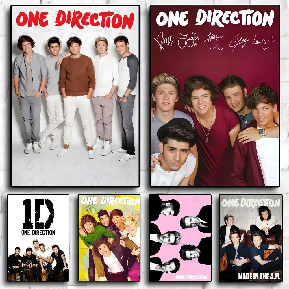 Band One Direction Poster Poster Self-adhesive Art Waterproof Paper Sticker Coffee House Bar Room Wall Decor