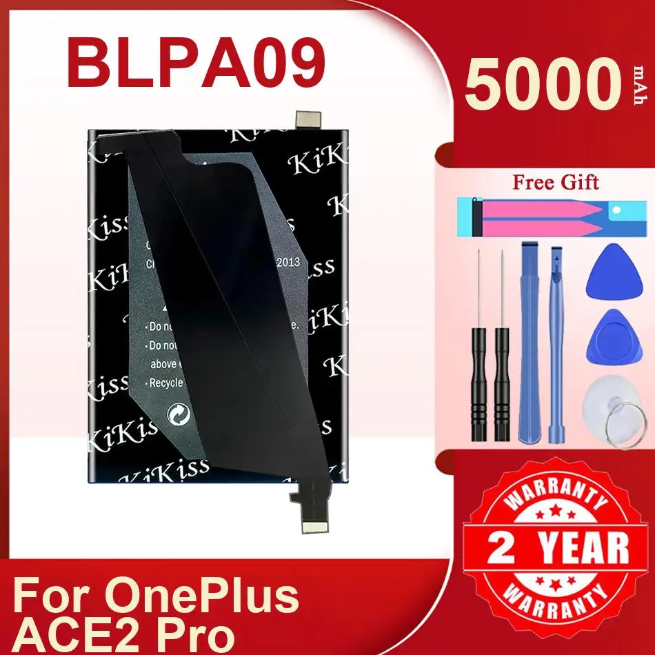 KiKiss Battery For OnePlus ACE 2 Pro,BLPA09,5000mAh