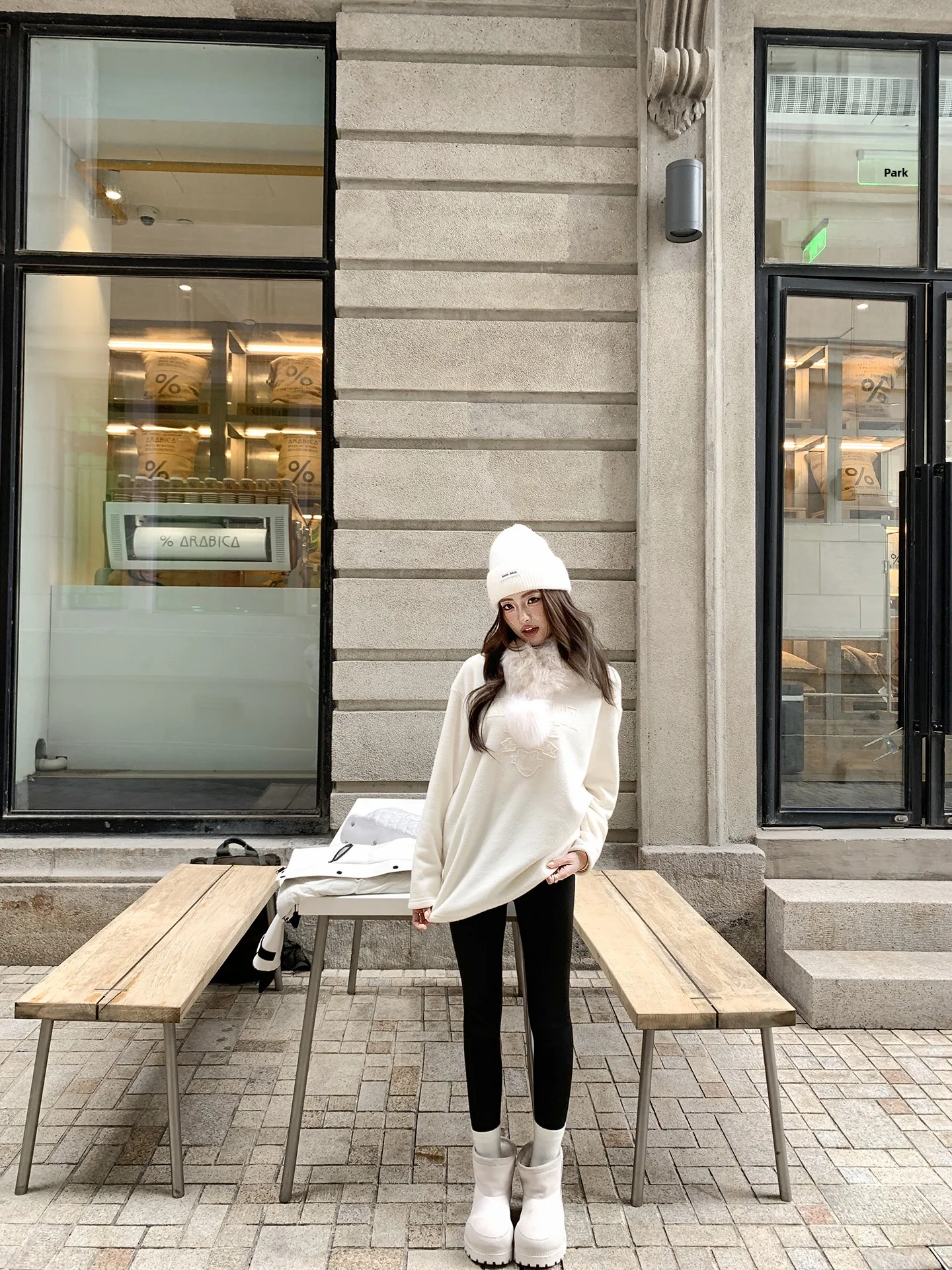 

Cloud Fluffy Thiened, теплые брюки из овчины, подтягивающие живот, повседневные леггинсы на бедрах, женская зимняя верхняя одежда