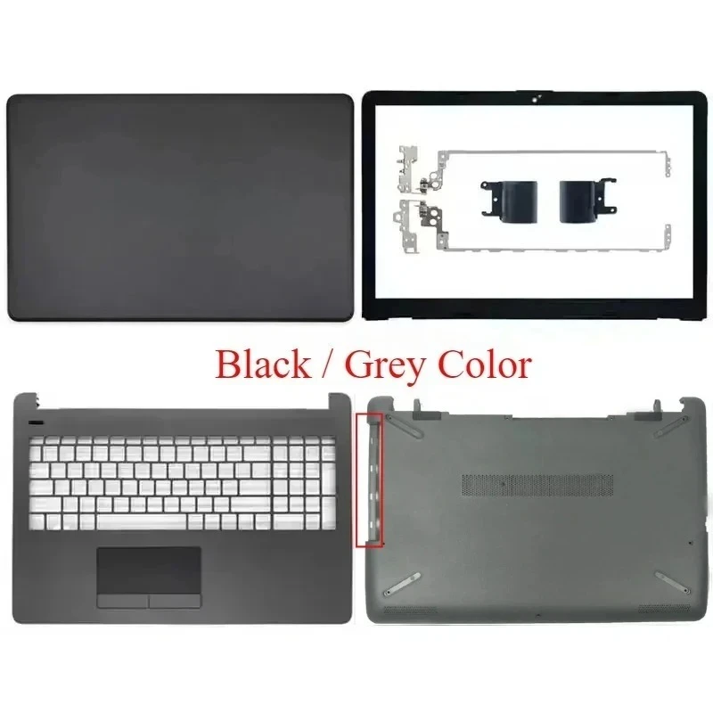 

New For HP 250 G6 256 258 255 G6 15-BS LCD Back Cover Front Bezel Upper Palmrest Bottom Case Hinges Cover Black Grey TPN-C129