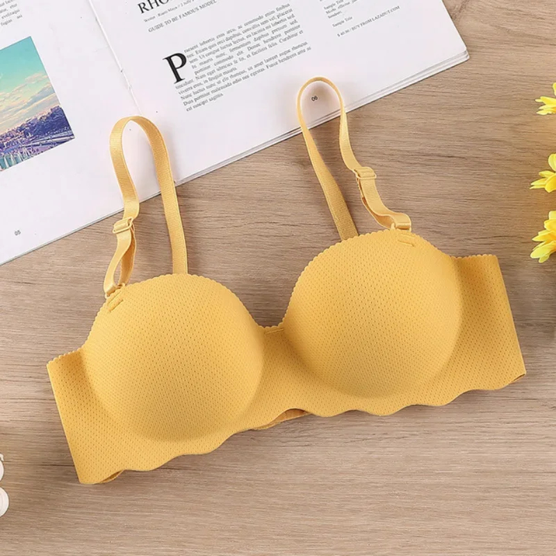 Sexy Women Bra Seamless Push Up A B Cup Brassiere Female Wireless Bra Detachable Shoulder Straps Solid Underwear Bralette