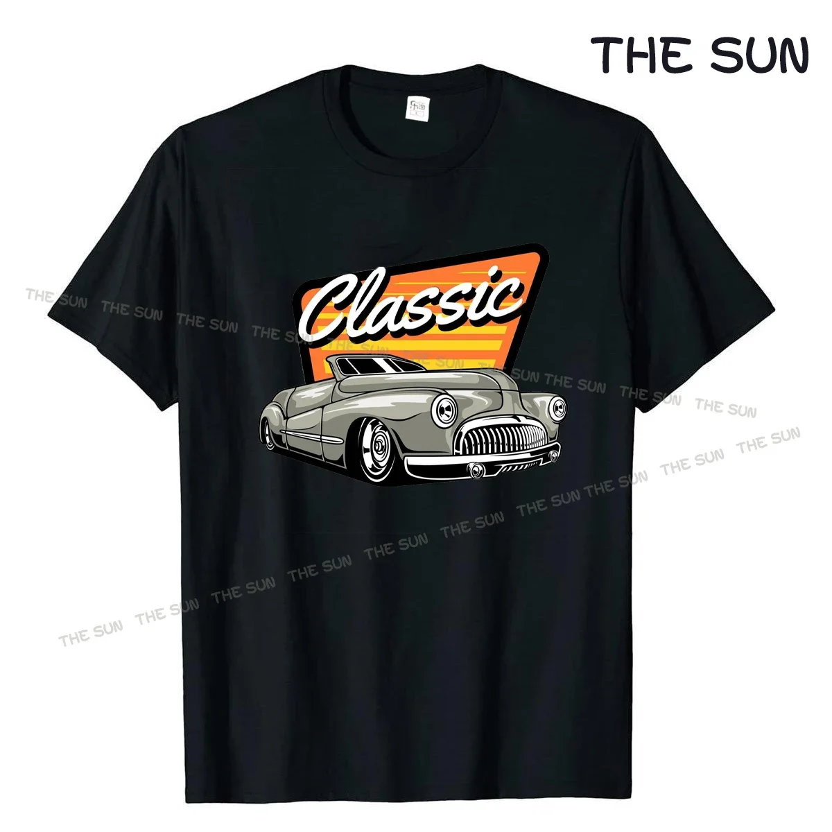 

Classic Car Cotton Printing Shirt Street Fashion Short Sleeve Clothing Streetwear Men's Hip Hop