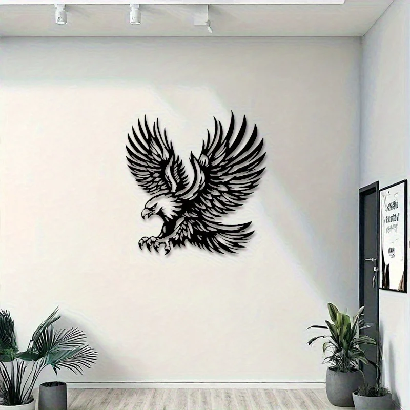 Eagle Metal Wall Sculpture - 39.88x39.88Modern Iron Art Animal Sculpture in Centimeters