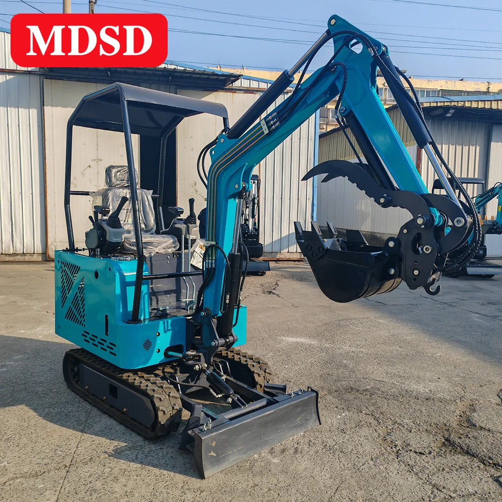 MD-15 Mini Escavatore Strumenti Euro 5 EPA CE Mini Bagger Mini Escavatore idraulico da giardino agricolo da 1,8 tonnellate con spedizione DDP a basso prezzo