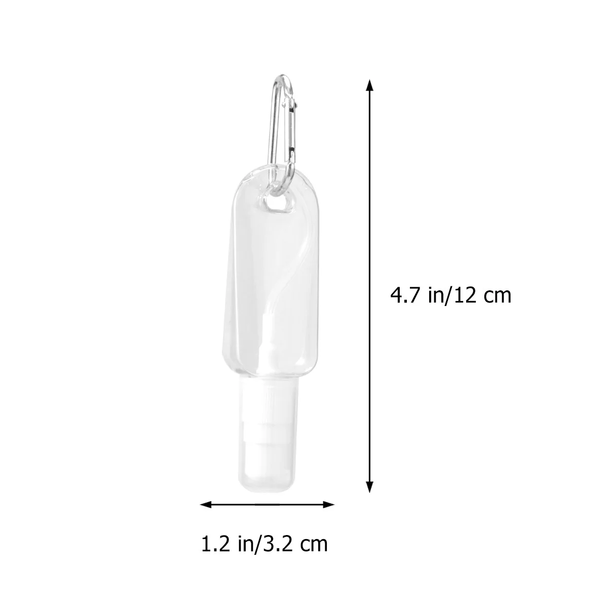 5pcs Travel Hand Bottles Refillable Portable Plastic Containers For Women Leakproof Empty Bottles With Hook