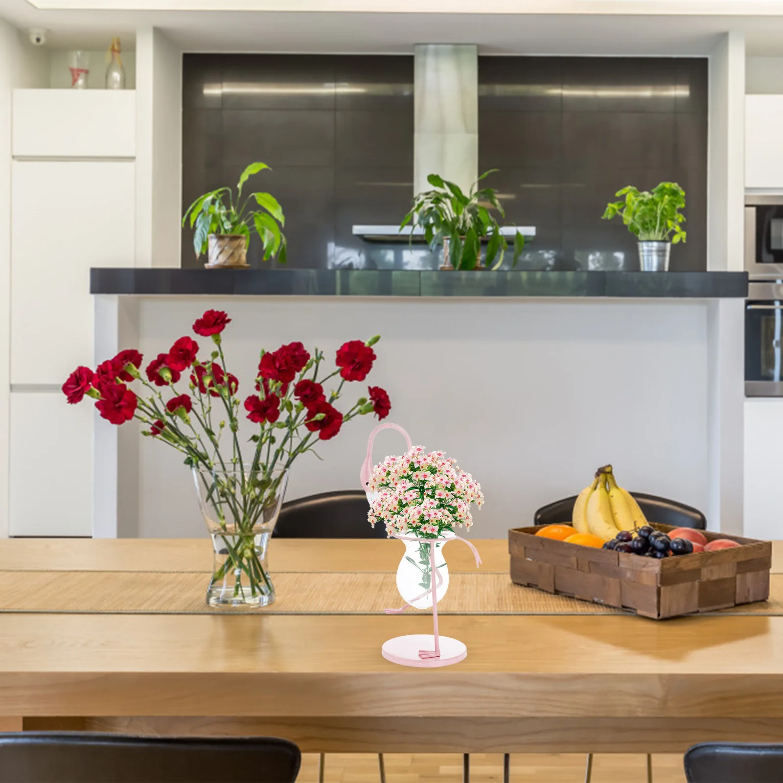 

1Pcs Durable Flamingo Hydroponic Plant Vase Glass Desktop Flower Pot Creative Home Office Decoration Hydroponic Planter