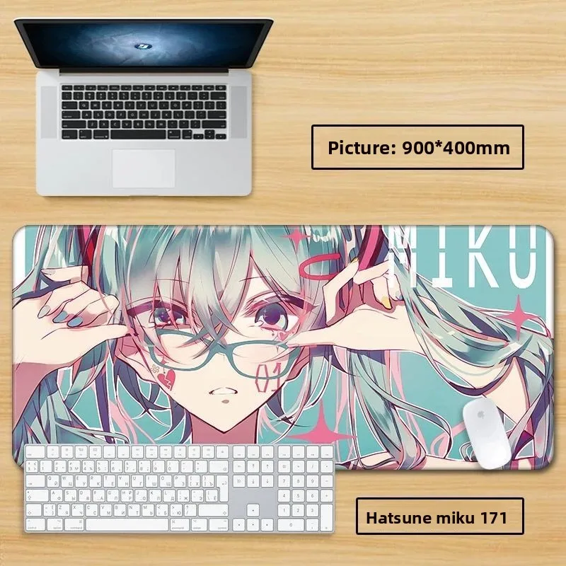 初音ミクマウスパッドキーボードマウスアニメテーブルマットラップトップゲームマウスパッド滑り止めゲームプレーヤーアクセサリー誕生日ギフト