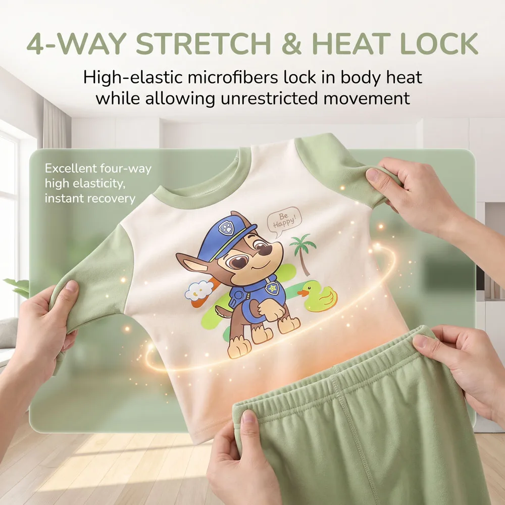 2026 Autumn Winter Girls and Boys Thicken Warm Long Sleeve Home Clothing Sets Kids Soft Comfy Sleepwears Child Pajamas Suit New