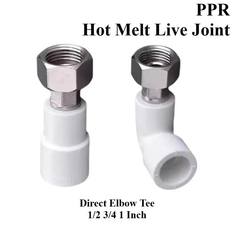 

PPR Hot Melt Bolt Fittings Direct Elbow Tee 1/2 3/4 1 Inch White Grey Water Pipe Split Fittings