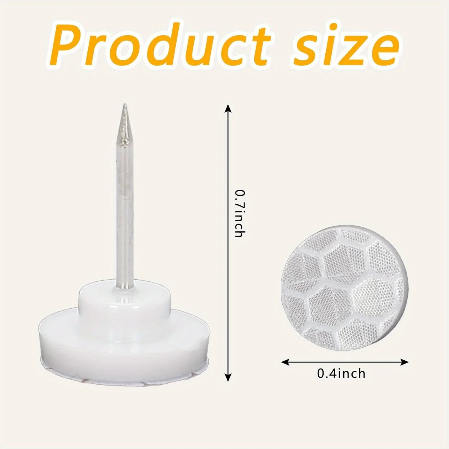 100pcs Reflective Tacks Trail Marking Tacks Glow Reflective Mark  Markers  Marking Pegs Thumb Tacks  Markers Tree