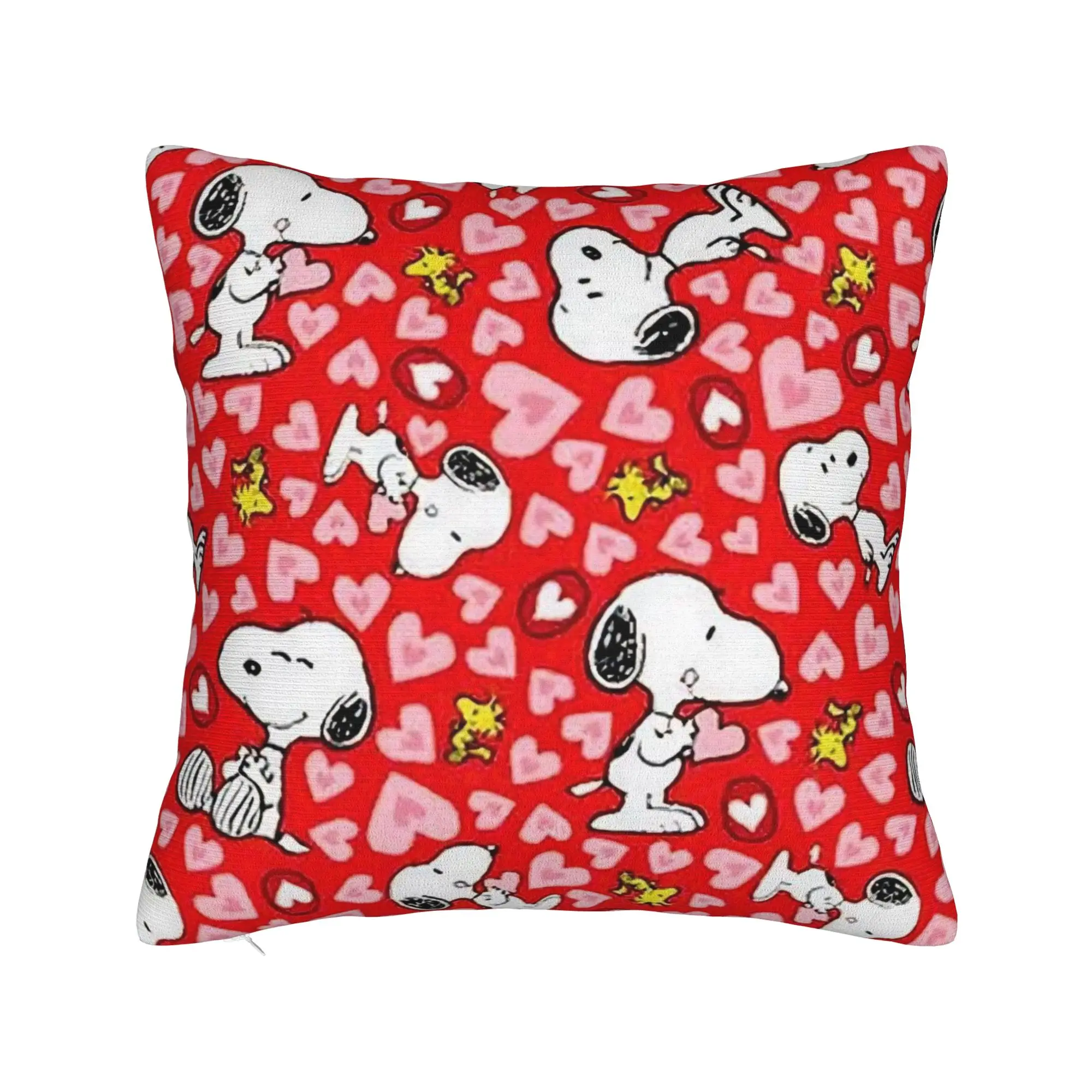 Kawaii Anime S-Snoopys Square Pillow Cases  Cushion Cover Funny Polyester Decor Throw Pillow Case Cover for Home 40x40cm