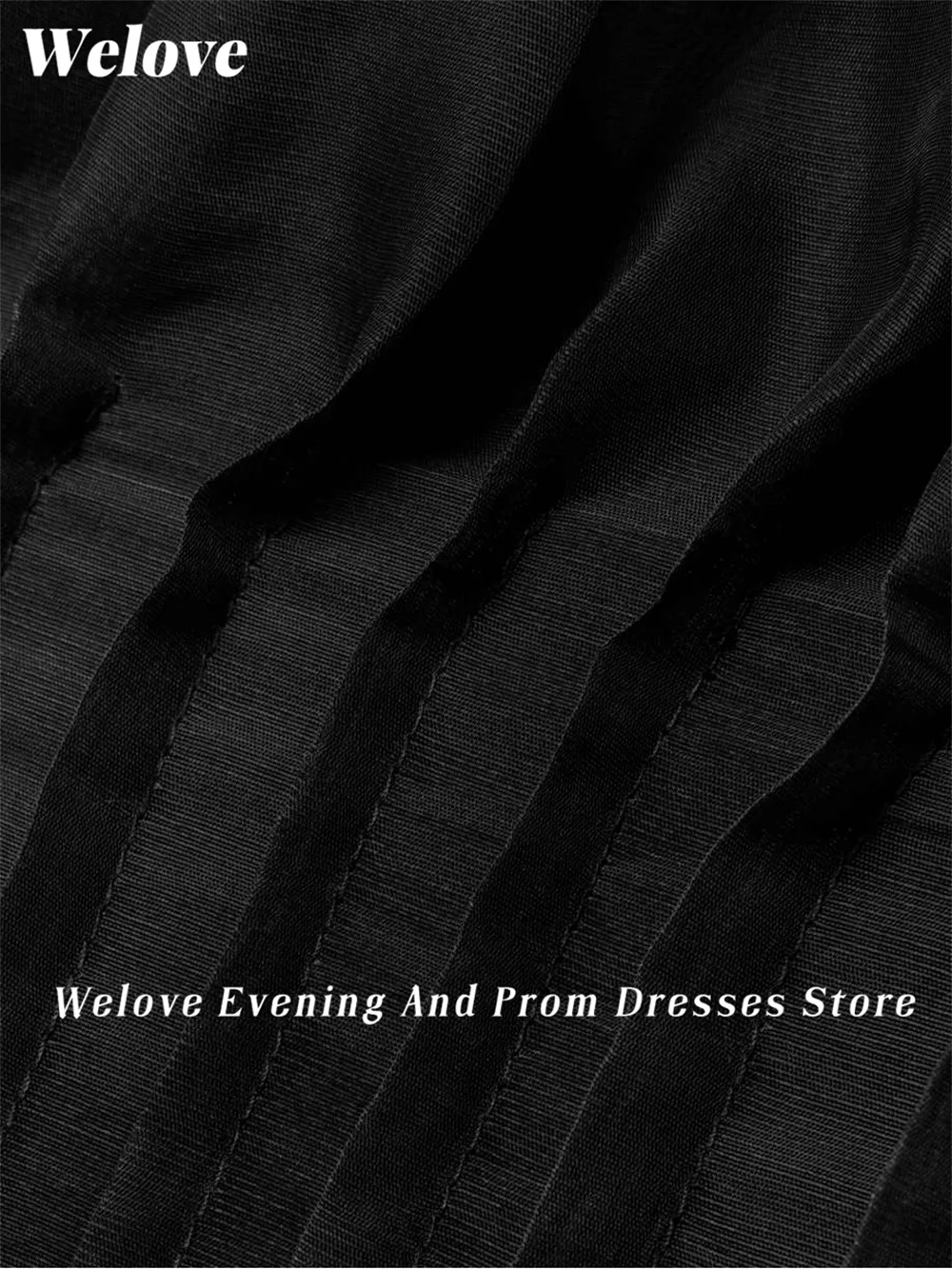 Welove-Vestidos de Noche plisados hasta el tobillo, traje de Organza con cuello redondo, línea A, ocasiones formales, novedad de 2024