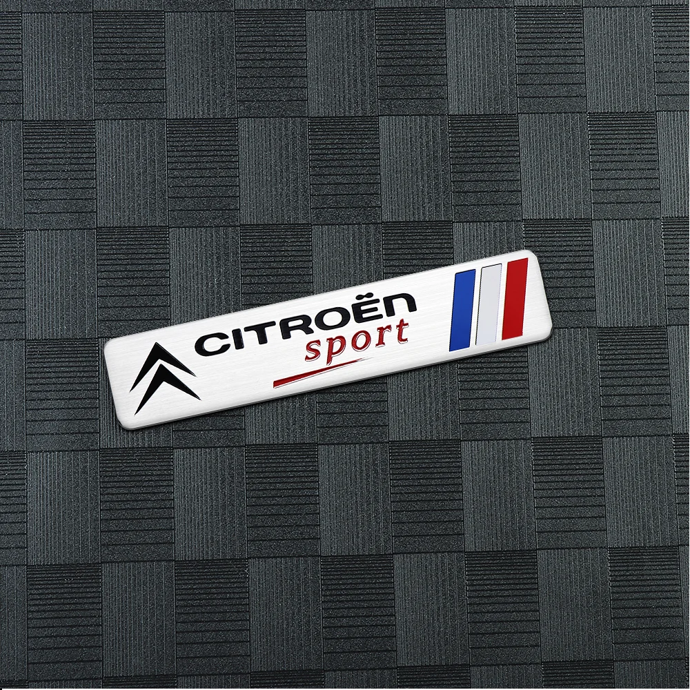 Autocollant de décoration de coffre de voiture en aluminium 3D, accessoires de voiture pour Citroen 