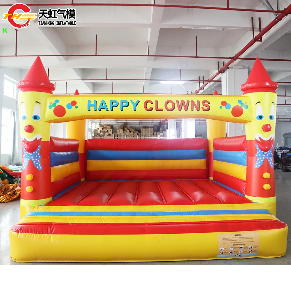 4x4x3mH Commercial Happy Clown Inflatable Bouncer Air Bouncy Castle Carnival Games For Party Rental with Blower