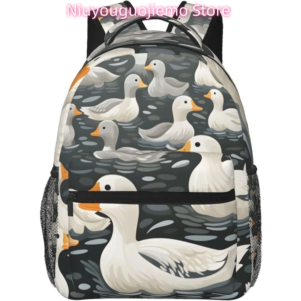 

Funny Duck Lightweight Laptop Backpack Lightweight Multipurpose Travel Casual Daypack Unisex College Backapcks for Men Women Adu