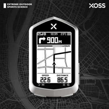 XOSS NAV Plus Fietscomputer Draadloos Fietsen GPS Snelheidsmeter Kaartnavigatie Waterdicht Bluetooth ANT+ Cadanssnelheid