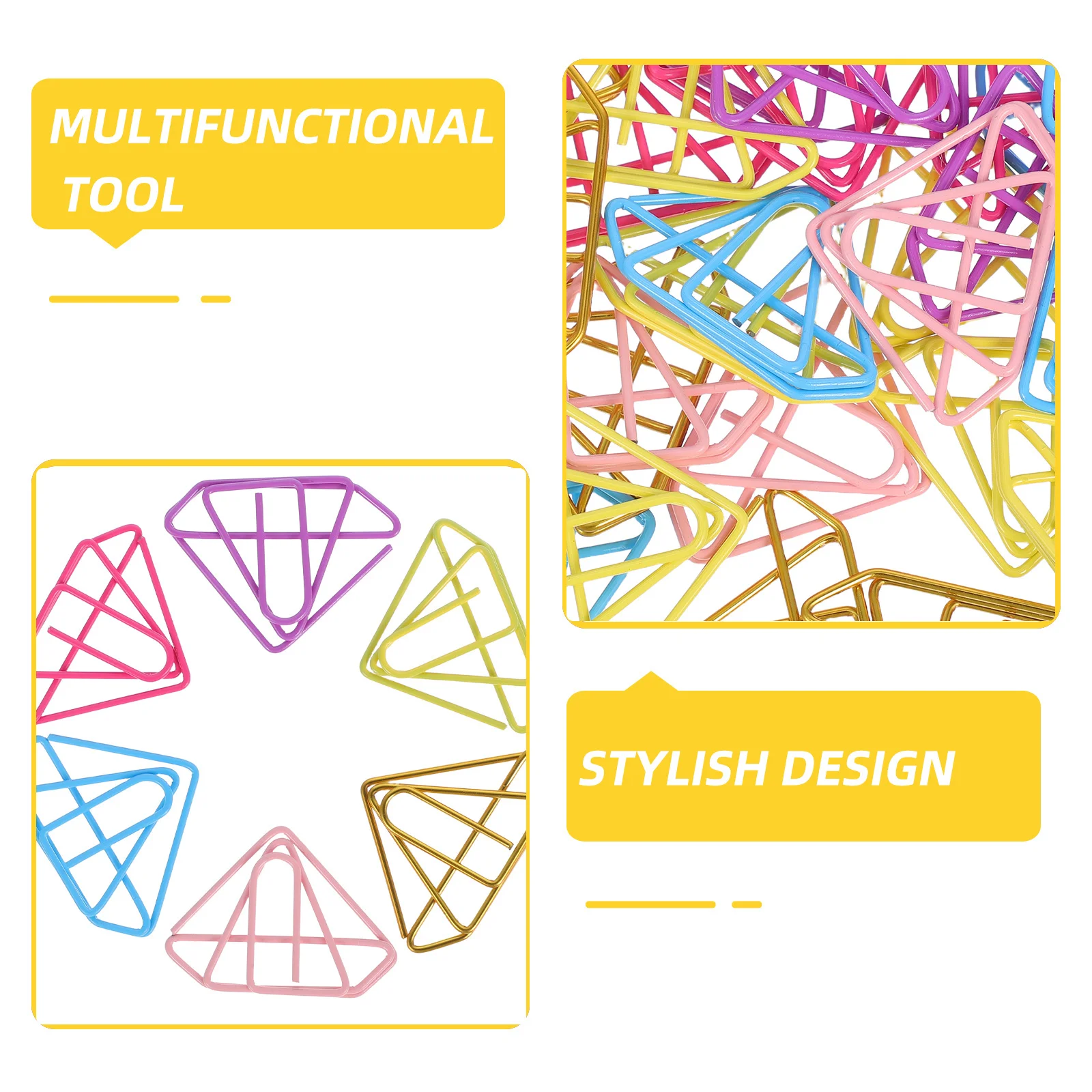 60 stuks betrouwbare metalen paperclips modern chic ontwerp kantoor thuis school document sorteren bladwijzer tool paperclips