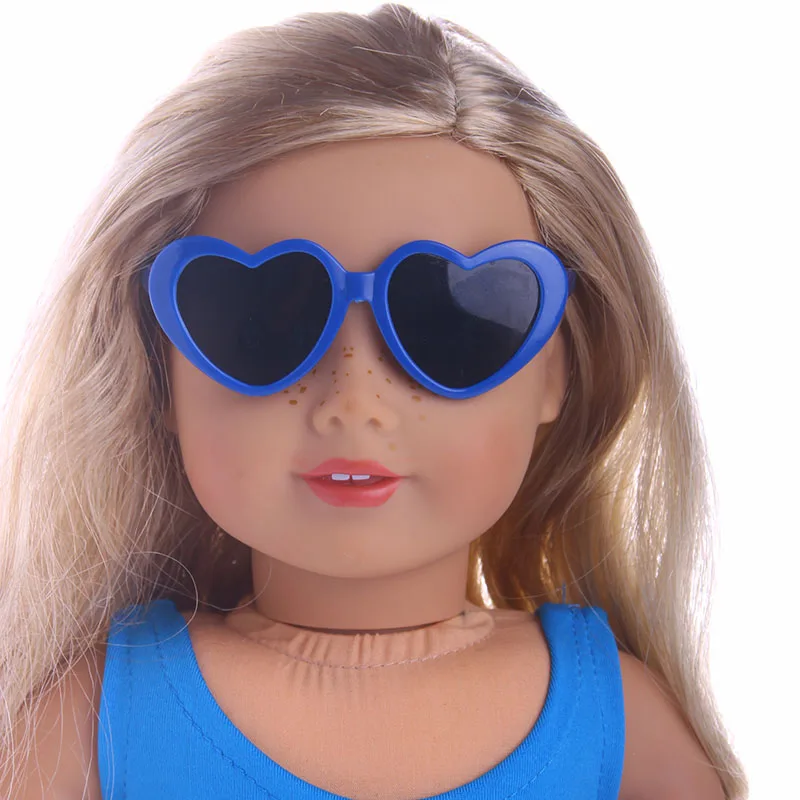 Doll Clothes Shape Frame Sunglasses Fit 18 Inch American Doll Accessories&43Cm Born Doll Baby For Our Generation Girl\'s Toy