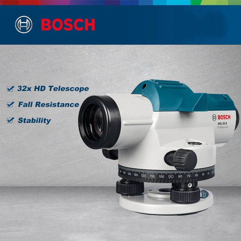 Bosch GOL 32 D Optical Level Professional Self-leveling Instrument 32X High Precision Level Engineering Levels GOL32D