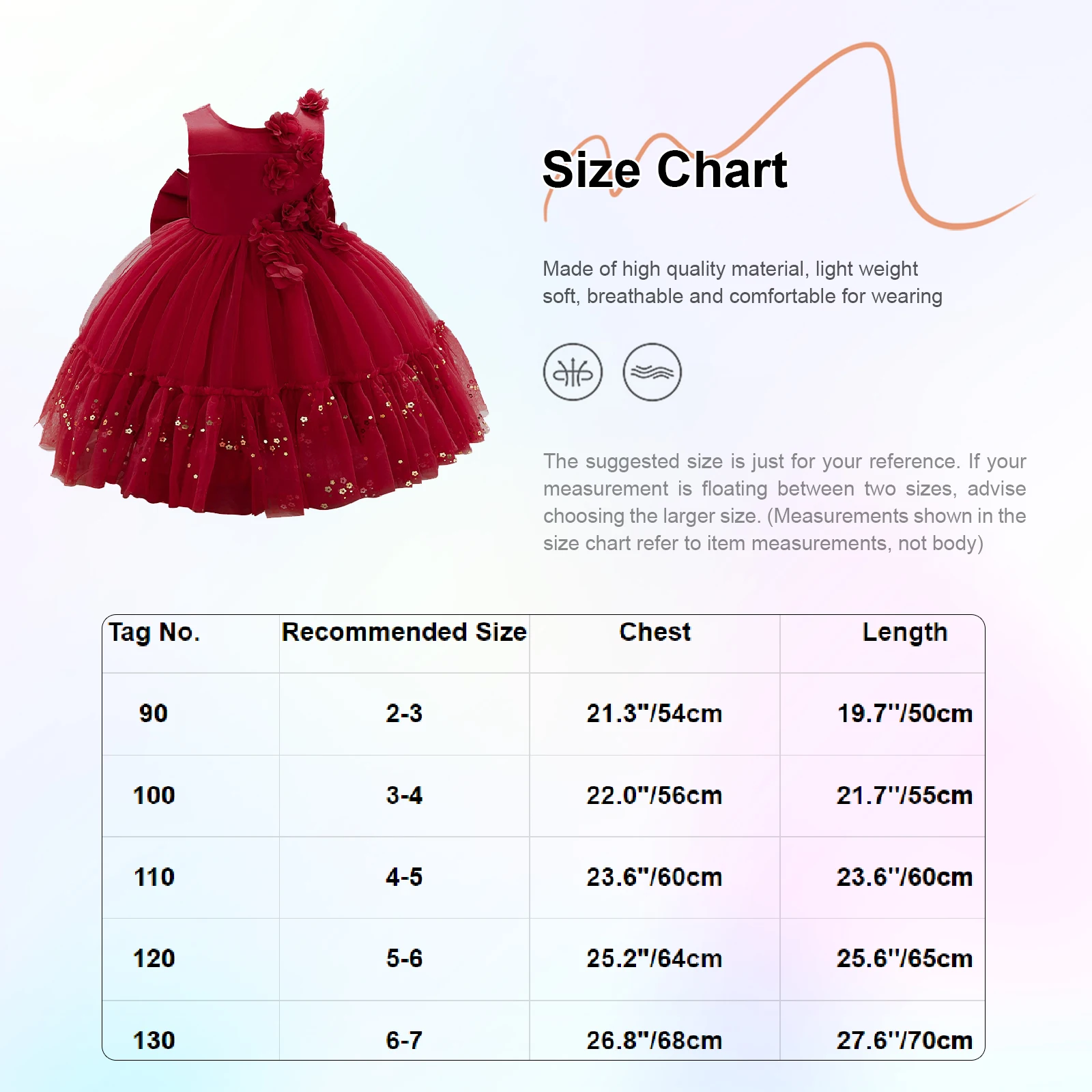 Baby Kids Girls Party Formal Gown Sleeveless Flower Sequins Bow Pageant Wedding Birthday Princess Dress Stage Performance Dress