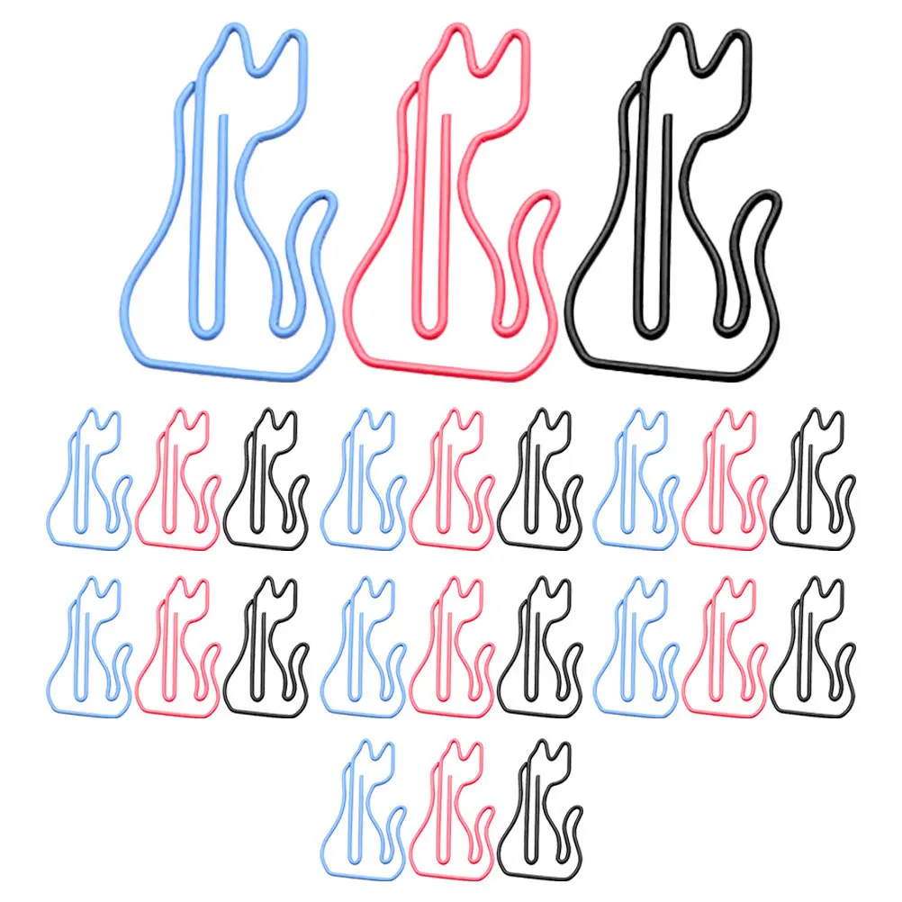 

24Pcs Cute Cartoon Cat Paper Clips Small Metal Paperclips for School Office DIY Bookmark Photo Album Page Marker Student Gift