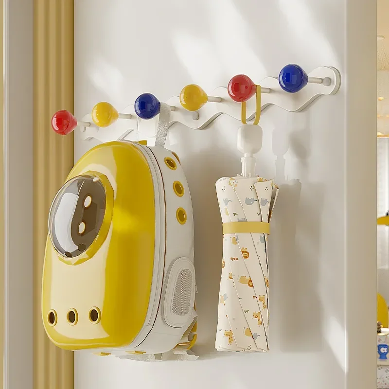 Korean Style Colorful Hooks No Punching Entrance Door Hanging Racks Wall Decoration Hangers Bedroom Cute Creative Storage Tool - view 5