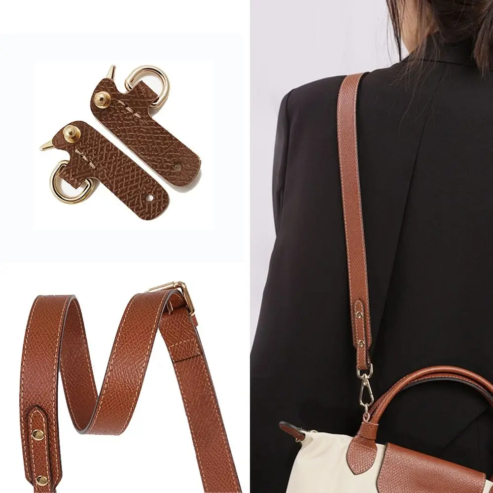 Punch-free Genuine Leather Shoulder Strap Replacement DIY Conversion Hang Buckle Modification for Longchamp Short Handle Bag