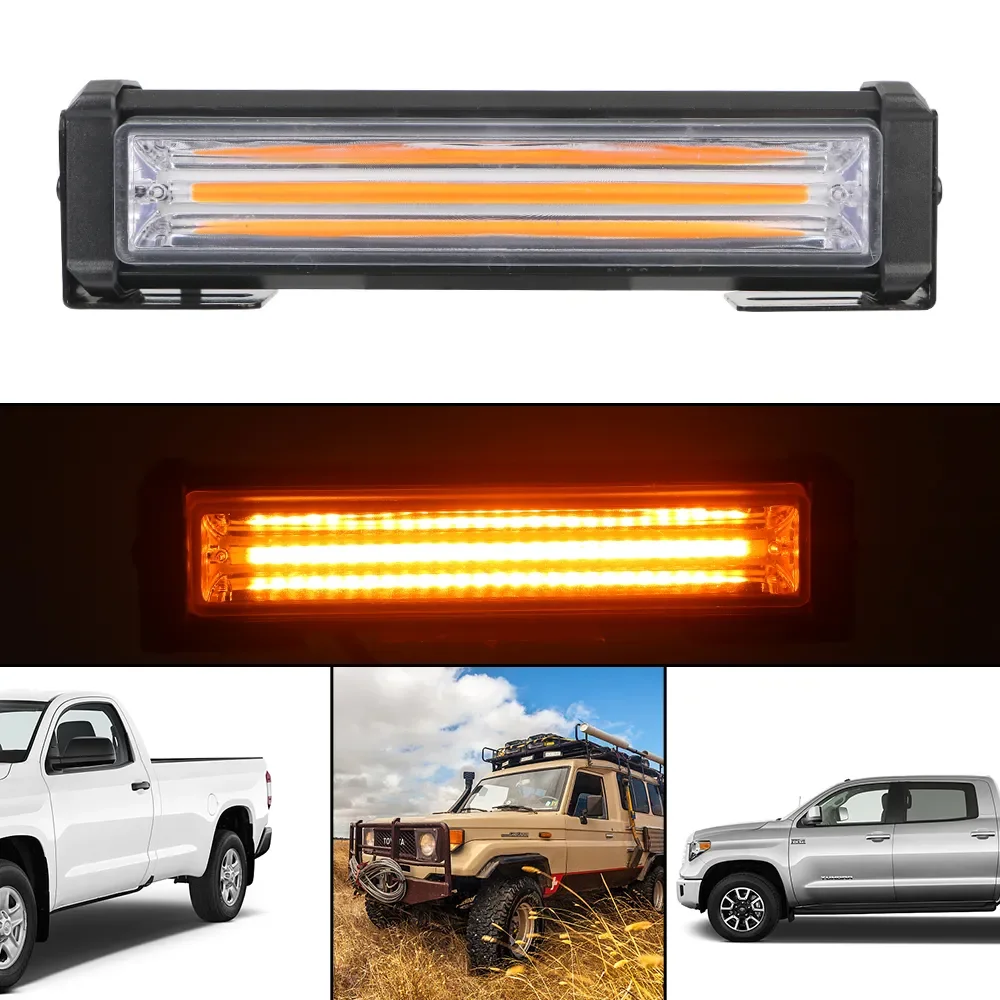 40W 12V Car DRL Lights Flashing Strobe Warning LED Rotating Police Emergency Lightbar Front Grille Decorative Day Running Lamps