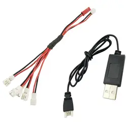 RC için 2 ila 5 po pil şarj cihazı adaptör ve USB 2.0 şarj hattı Wltoys V911 V922 H36