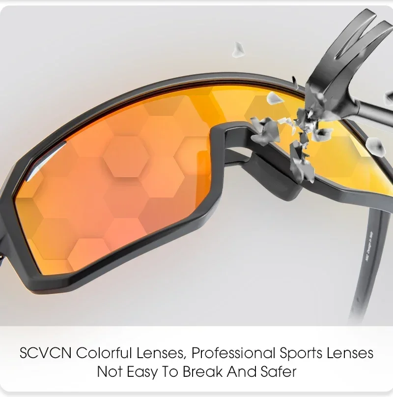 SCVCN Neue Radfahren Gläser Fahrrad Sonnenbrille UV400 Sport Brillen Outdoor MTB Brille Fahrrad Frauen Männer Reiten Wandern Sonnenbrille – Detail 3