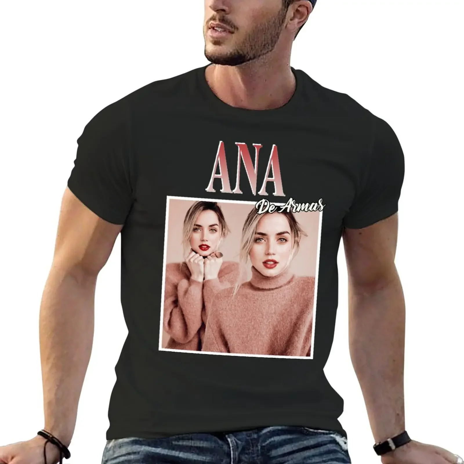 

Ana de Armas T-Shirt tops sublime anime clothes mens big and tall t shirts