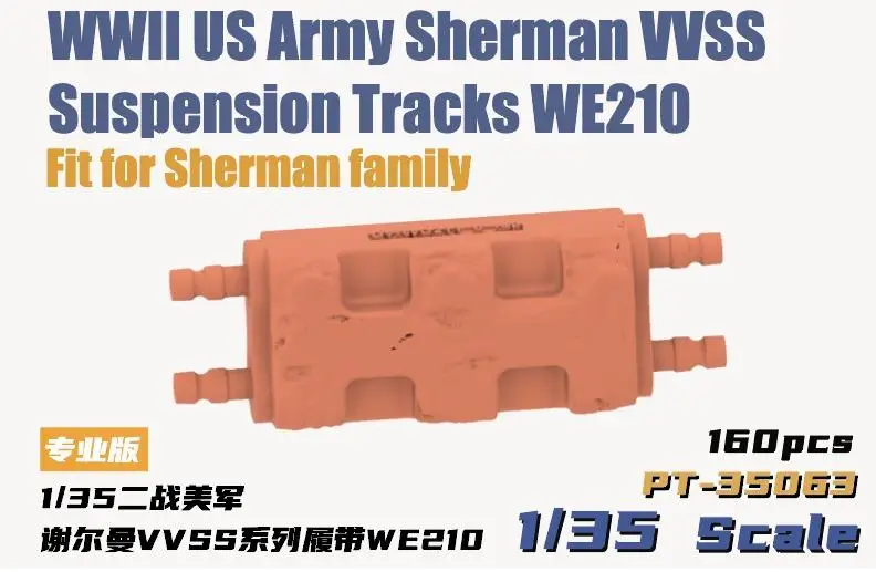 Raphobby PT-35063 WWII US Army Sherman VVSS Suspension Tracks WE210 1:35