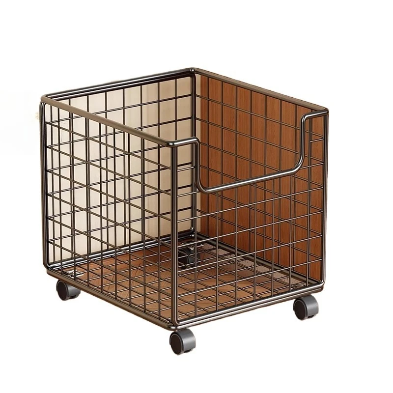 Rolling Metal Storage Basket Cart with Wheels Foldable Organizer for Kitchen Vegetable Toy Bathroom Laundry Clothes Storage