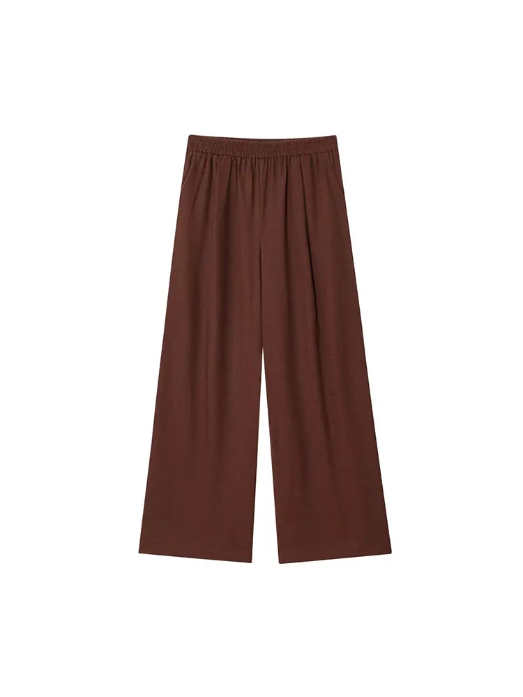 NLZGMSJ Abito da donna solido casual vintage monopetto colletto rovesciato camicetta pantaloni dritti larghi nuovi set di moda