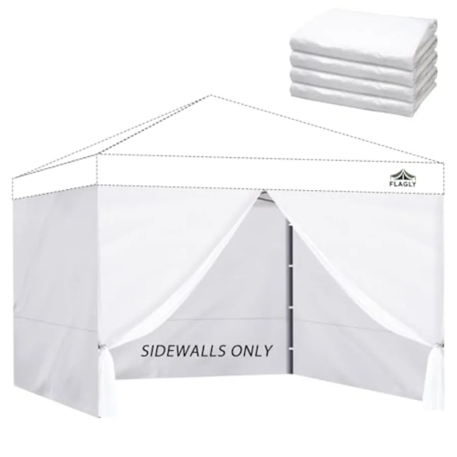 

Instant Canopy Sidewalls for 10x10 Pop Up Canopy Tent 300D Waterproof Material for Outdoor Events Vendor Booths and Privacy Sid