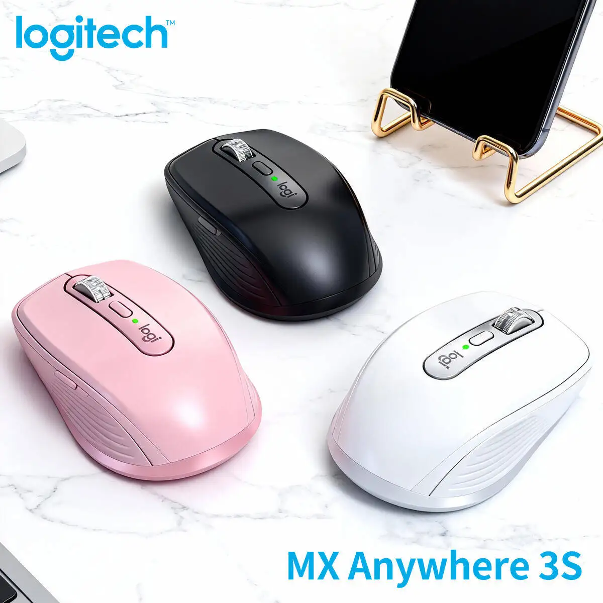 

Logitech MX Anywhere 3S Bluetooth Mouse for iPad Pro Multi-Device Switch Office Travel