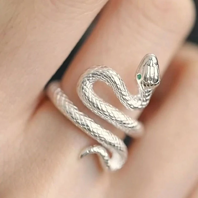 Nuevo Anillo de serpiente de Plata de Ley 925, anillo con forma de Animal con personalidad, regalo de fiesta de cumpleaños para mujer, joyería exquisita