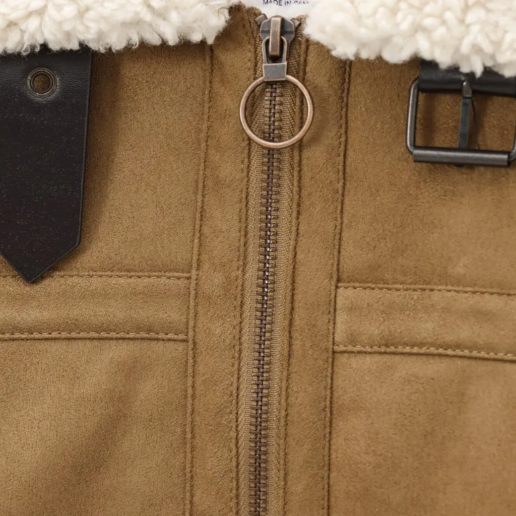 

Autumn Winter Double-Sided Casual Jacket European American Style Fashion Zipper Decoration Short Coat for Women