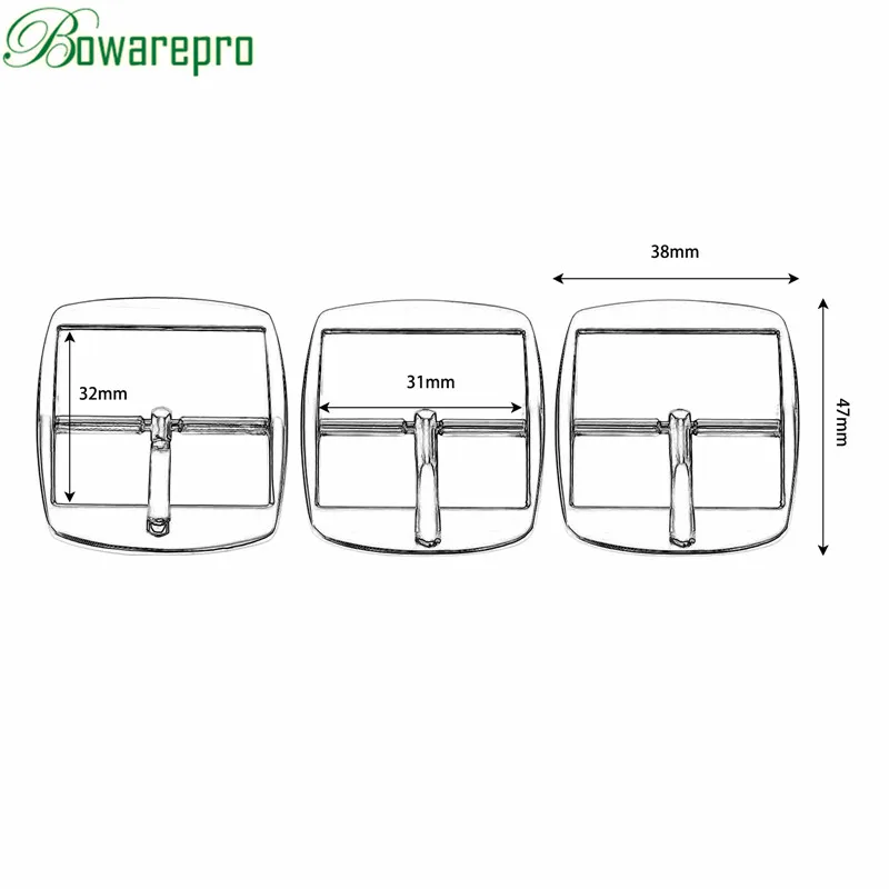 bowarepro Metal Pin Buckle DIY Shoulder Strap Adjustment Tri Glide Buckle Luggage Hardware Bag Making Sewing Accessories 31mm