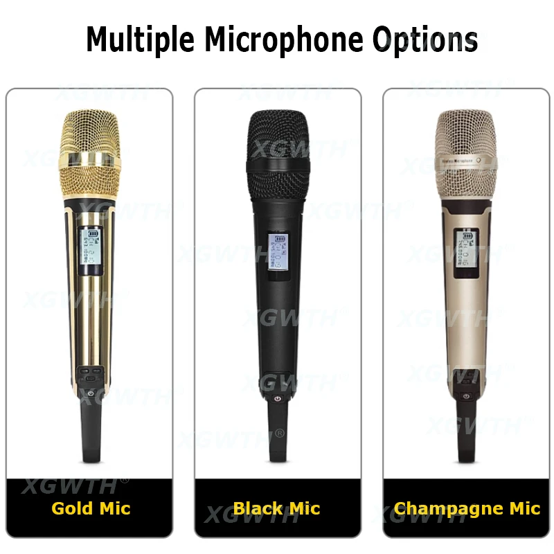 نظام ميكروفون لاسلكي رقمي ذهبي SKM9000 كاريوكي يده ميكروفون راديو لاسلكي 2 ميكروفون ديناميكي DJ مرحلة استوديو الصوت