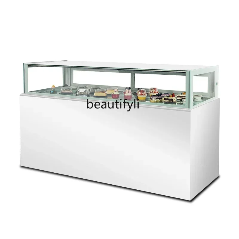 New arrive   Right Angle Cake Counter Refrigerated Display Cabinet Bar Commercial Air-Cooled Dessert Bread Fruit Fresh Cabinet