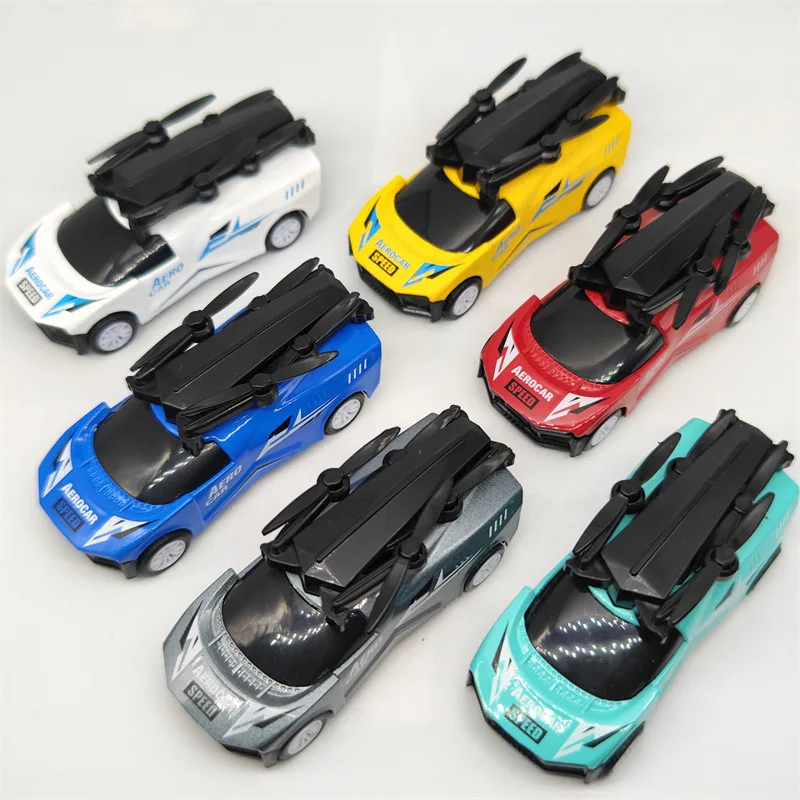 1:64 Legering Simulatie Auto Speelgoed Creatieve Traagheid Functie Cool Vliegtuigen Vliegen Concept Auto Model Trek Auto Jongen Speelgoed Tafelspel