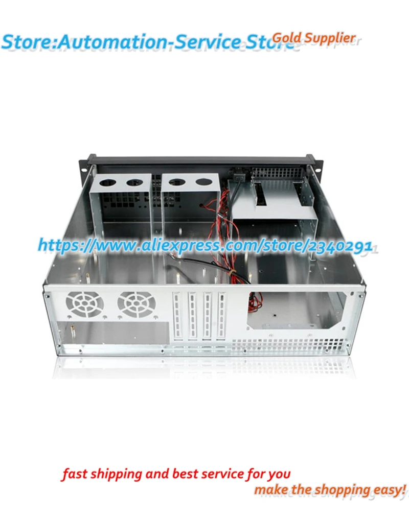 Короткая коробка 3U из высококачественного двухдверного алюминиевого корпуса для записи и мониторинга сервера хранения NVR