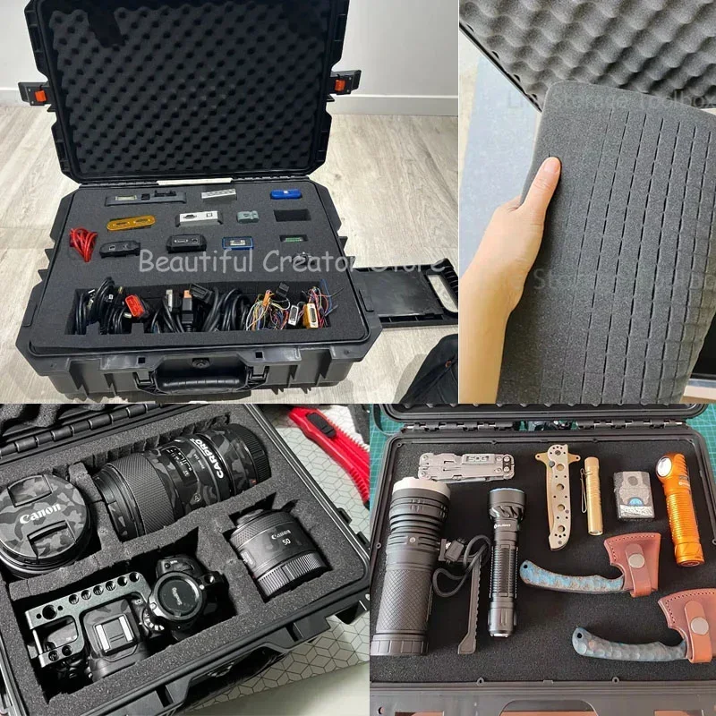 Imagem -04 - Waterproof Safety Empty Toolbox Hard Carry Case Bolsa Caixa de Ferramentas de Grande Capacidade Portátil Rodas Hardware Tool Storage Case