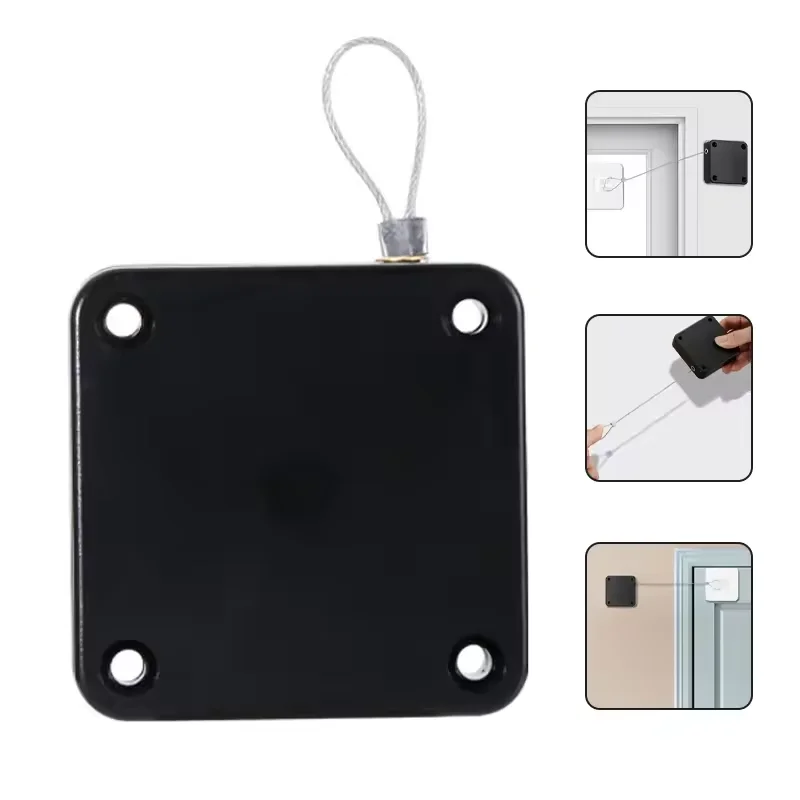 

Automatic Return Door Closer, Household Silent Buffer Sliding Door Without Punching and Rope Type Door Closer