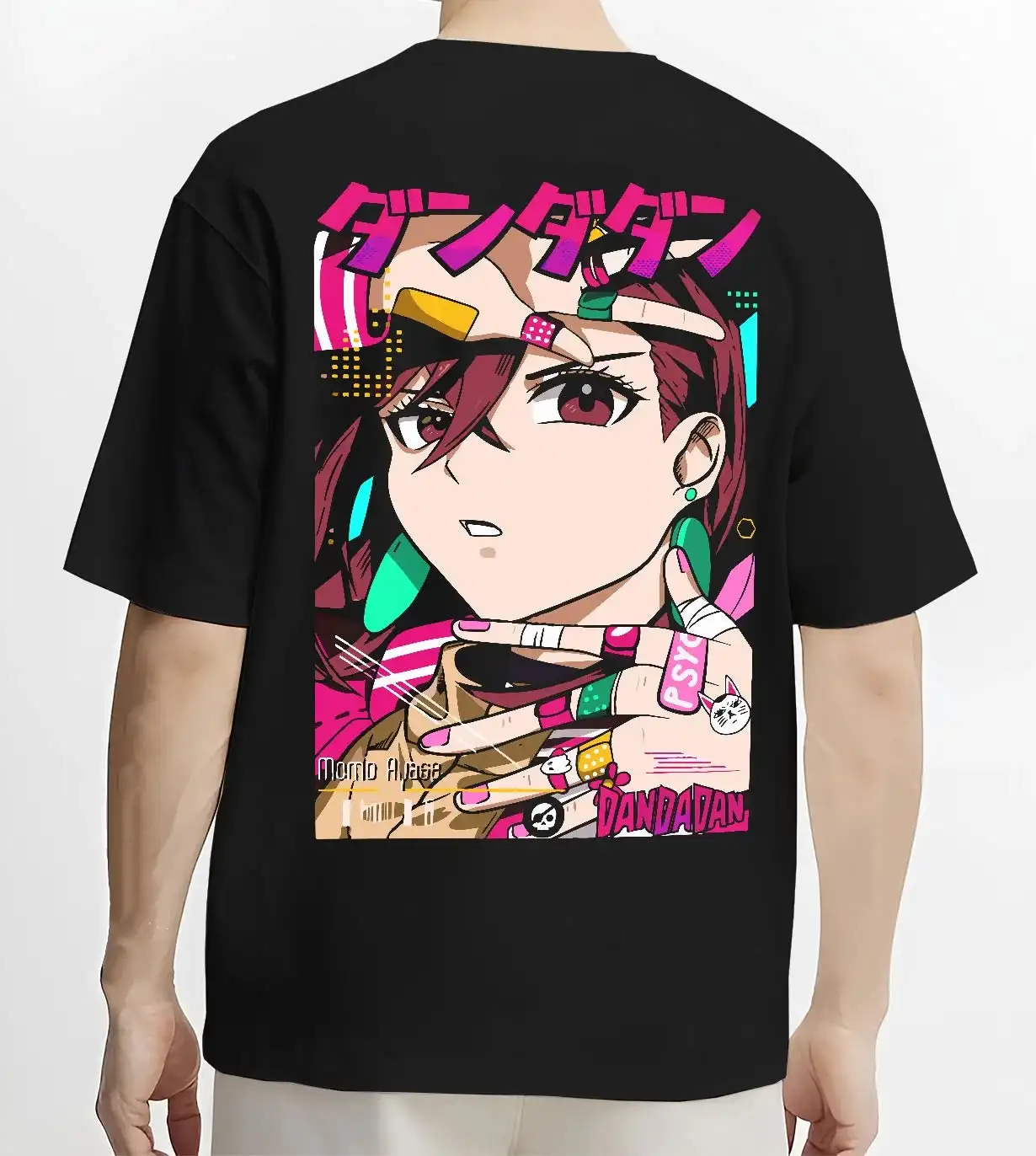 Momo Ayase Dandadan Evil Eye Anime T-shirt Men Women Oversized Y2k T-shirt Streetwear Casual Cotton Loose Female Male Clothing
