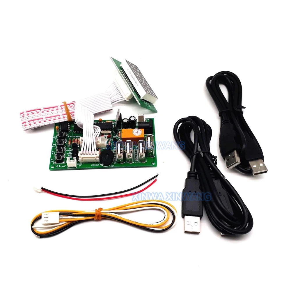 

JY18 USB-контроль времени PCB Контроль времени печатная плата таймера с кабелем для аркадных устройств с монетоприемником Торговый автомат DC12V CH-18