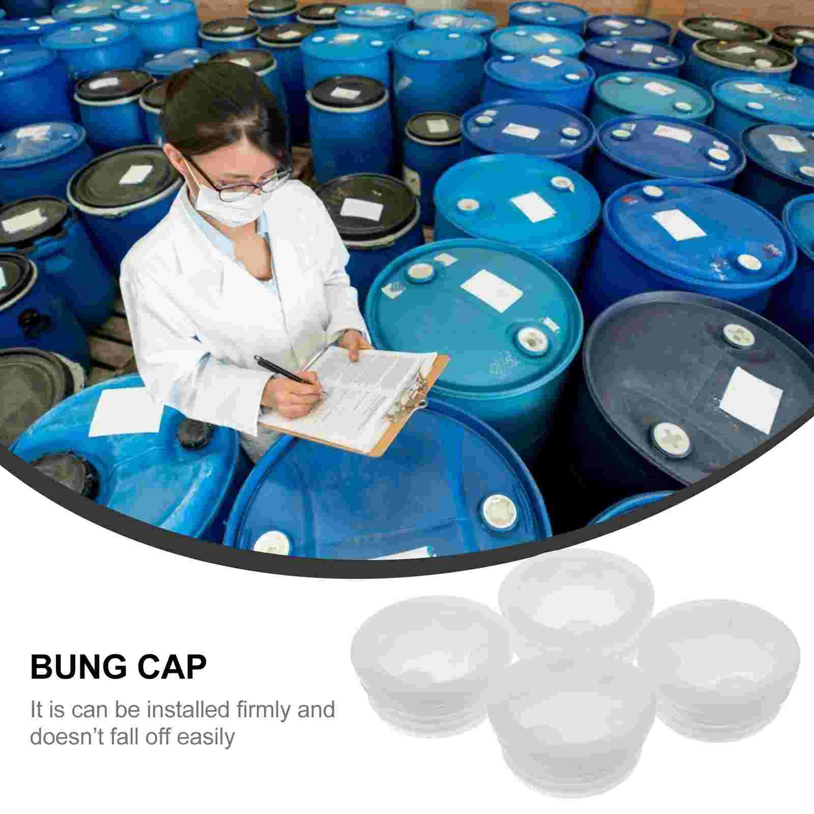  4 Pcs Plastic Bucket Lid Multiple Use Drum Cap Bung Plug Sealing Caps Thread Easy to Operate Oil
