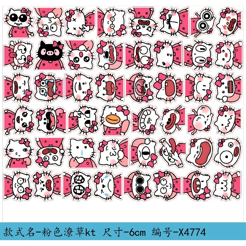 

July Latest Hello Kitty Acrylic Patch Keychain Pendant Shake Leave DIY Material Accessories Wholesale Puzzle Toys Sanrio