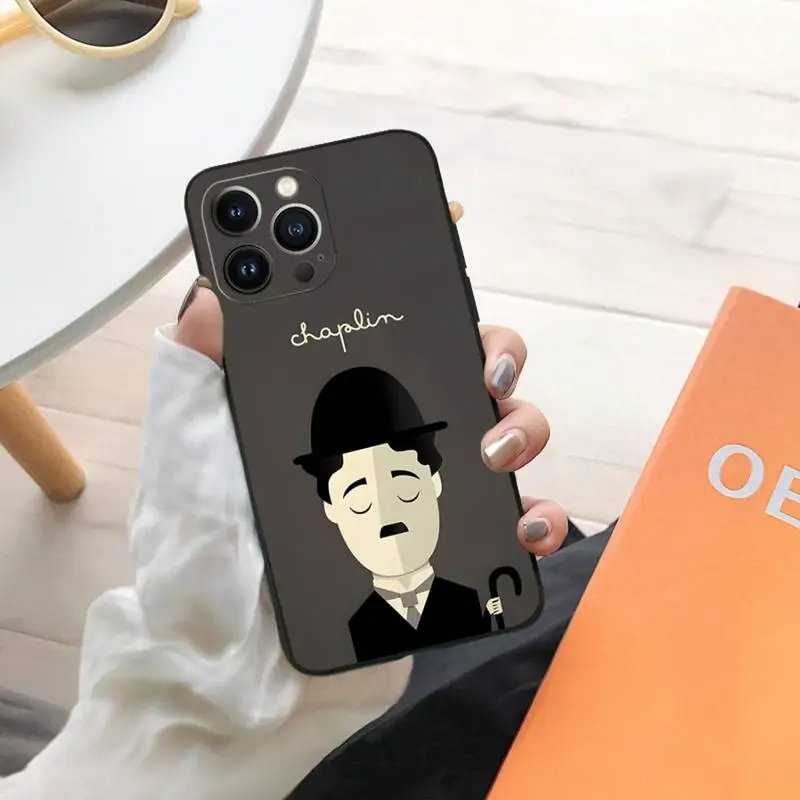 Master Comedy C-chaplin Phone Case For IPhone 13 12 14 11 Pro Max Mini Xs X Xr 7 8 6 6s Plus Se 2020 Black Soft Silicone Cover